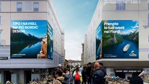 Nuova campagna DOOH di Costa Crociere nel segno dell'experience on air dal 13 al 26 aprile durante la Milano Design Week 2026. Firma LePub