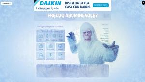 Subito congela la homepage  per mostrare la forza dei sistemi di riscaldamento Daikin