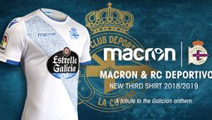 Macron, sponsor tecnico del Real Club Deportivo de La Coruña, firma la nuova maglia ‘Third’ 2018-2019, un omaggio alla letteratura e alla festa nazionale galiziana