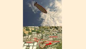 Il Salone del Mobile ha conquistato anche i cieli: un maxi dirigibile di Aeronord Aerostati personalizzato Verona Mobili ha sorvolato la zona Fiera nei giorni della Design Week