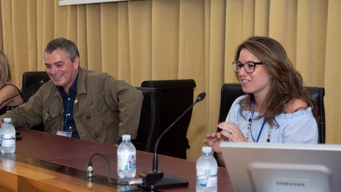 Elisabetta Caminiti (a dx) e Mauro Bernardini (a sx)