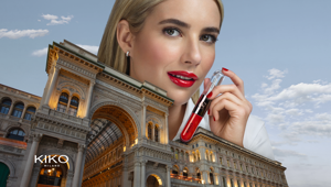 Ogilvy firma la nuova campagna KIKO con protagonista Emma Roberts.  Un omaggio alla bellezza e alla città di Milano per il rossetto Unlimited Double Touch