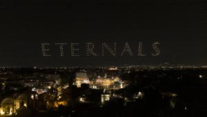 200 droni hanno illuminato il cielo di Roma per il debutto al cinema di Eternals, il nuovo film Marvel Studios