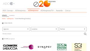 Event Marketing Directory, i protagonisti degli eventi a portata di click. Prenota il tuo spazio: su e20express cerchi, trovi e ti fai trovare