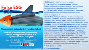 "False ESG": l'evento patrocinato da FERPI che mette a confronto le crisi reputazionali delle aziende e i percorsi di sostenibilità volti ad attuare un reale cambiamento fondato su trasparenza e valori