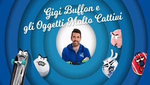 Nella nuova campagna digital di Reale Mutua: Gigi Buffon e gli oggetti 'molto cattivi'. Creatività di 515 Creative Shop