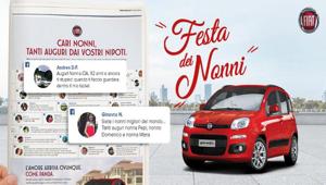 Doing porta gli auguri  social a tutti i nonni d'Italia con Fiat Panda