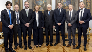 Sergio Mattarella rende omaggio alla ventesima edizione del Festival dell'economia di Trento