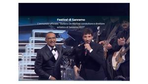  Sal Da Vinci trionfa al Festival 2026. Per la serata finale 11 mln di spettatori e il 68,8% di share. Conti annuncia Stefano De Martino conduttore e direttore artistico di Sanremo 2027