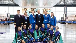 Il Gruppo Air France-Klm celebra il primo anno del programma 'Flying Blue' con un flashmob a Milano Malpensa, organizzato da Say What