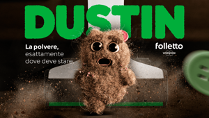 Folletto con 'Dustin' dà forma alla polvere nella nuova campagna internazionale dedicata al sistema VK7