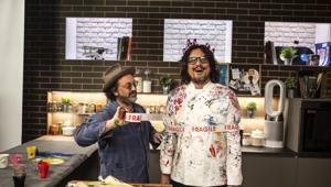 Mr. Brainwash e chef Borghese insieme da Mn Lab in una performance ‘Food & Art’