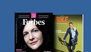 In edicola Forbes di gennaio dedicato alle strade intelligenti con 20 pagine pubblicitarie e il trimestrale Bike allegato in omaggio
