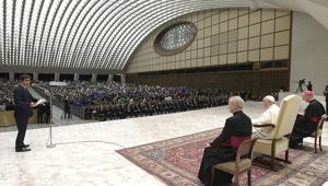 A ‘Il calcio che amiamo’, evento organizzato da La Gazzetta dello Sport, oltre cinquemila bambini e ragazzi per ascoltare i valori del calcio con Papa Francesco