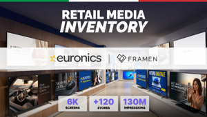 Euronics Italia lancia il proprio Retail Media Network e sigla una partnership con FRAMEN per la pubblicità programmatica in-store
