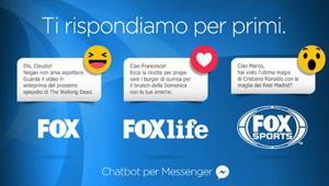 Rivoluzione Chatbot: 114mila utenti iscritti per Fox, FoxLife e Fox Sports