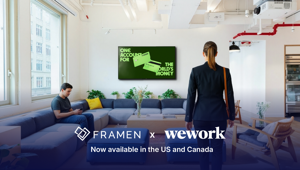 DOOH: Framen entra nel mercato americano con una partnership con WeWork, espandendo la sua soluzione smart screen indoor in USA e Canada.