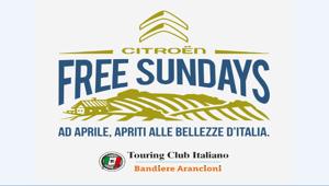 Citroën Italia lancia ‘Free Sundays’ e invita a scoprire le eccellenze del nostro Paese, in collaborazione con 'Bandiere arancioni' del Touring Club Italiano