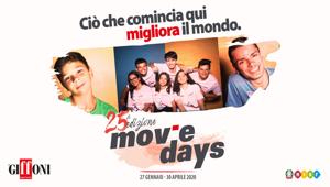 Al via la 25esima edizione di Movie Days, le giornate di cinema per la scuola realizzate da Giffoni Opportunity