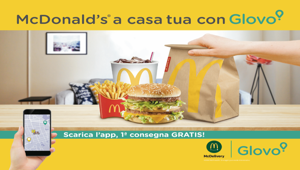 Tv, digital e outdoor per la nuova campagna Glovo con protagonista il servizio McDelivery
