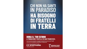 Fondazione Fratelli di San Francesco d’Assisi affida a Being la nuova identity e lo stile di comunicazione