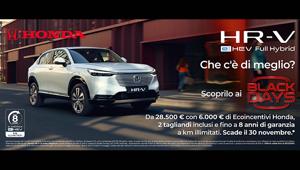 Torna il Black Days Honda con la promo dedicata alla  HR-V e una massiccia campagna di comunicazione