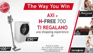 Hoover lancia 'The Way You Win', la promo nazionale con protagonisti H-Free 700 e la gamma Axi