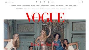 Il sito di Vogue per alcuni giorni rende omaggio agli Anni Novanta