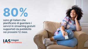 Lo studio "Streaming Wars" di IAS rileva che l'80% dei consumatori italiani prevede di usare servizi di streaming gratuiti supportati dalla pubblicità