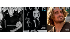 In edicola il centesimo numero di ICON SPORT con protagonisti Stefanos Tsitsipas, Roman Biliński, Lucas Pinheiro Braathen, Ben Mike, Álex Jiménez e Giorgio Armani