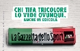 La Gazzetta dello Sport: numero speciale per gli Europei, con i colori della bandiera italiana. Tiratura di 1 milione di copie