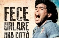 Maradona in dvd con la Gazzetta dello Sport. L'opera è comunicata con le cartoline di Ambient Media