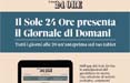 Debutta il 'Giornale di Domani' del Sole24Ore
