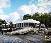 Un’elegante tensostruttura con absidi location di ComoCrea Interni 2014