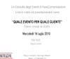 La Consulta degli Eventi presenta 'Quale evento per quale cliente'