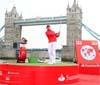 UK - Rory McIlroy in Santander Thames stunt