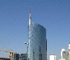 La guglia dell'UniCredit Tower si illumina di rosso per il 150° della Croce Rossa Italiana
