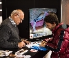 Piloti Audi di ieri e di oggi nello stand Audi alla fiera Auto e Moto d'Epoca 2015