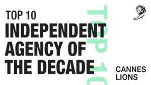 Serviceplan Group  al quinto posto tra le “Independent Agency of the Decade” secondo Cannes Lions