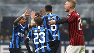 Su Sky ascolti record per il derby Inter-Milan con 2 mln 837 mila spettatori medi e il 10,8% di share