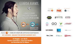 SAVE THE DATE: il 23 maggio agli East End Studios il Galà degli NC Awards, Brand for Entertainment 2017. Registrati alla serata