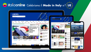I portali Libero e Virgilio di Italiaonline si tingono di blu in omaggio a Unione Europea e Made in Italy