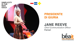 BEA Italia 2020. Jane Reeve (Ferrari), presidente di giuria: "Nell'anno del Covid-19 mi aspetto una crescita in termini di creatività e modalità innovative di coinvolgimento del target"
