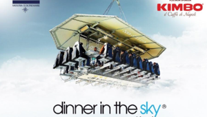 Dinner in The Sky arriva per la prima volta in Campania. Kimbo è platinum sponsor dell'evento