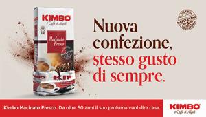Kimbo in affissione nelle città campane per raccontare il Macinato Fresco. Creatività di Service Plan