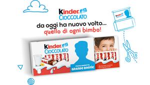 Kinder: grande successo per la piattaforma online per personalizzare la cover del pack di Kinder Cioccolato realizzata da HUB09
