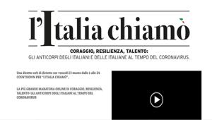 Al via 'L'Italia Chiamò', maratona online di coraggio, resilienza e talento al tempo del coronavirus