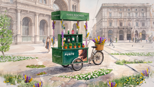 Yves Rocher torna alla Milano Beauty Week con una cargo bike che porta la Cosmétique Végétale per le strade del centro