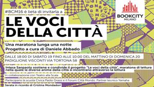 A BookCity Milano 'Le voci della città', la maratona di lettura lunga una notte