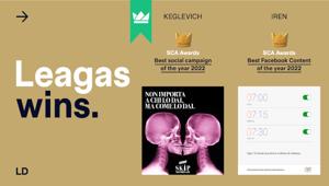 Leagas Delaney vince Vest Facebook Content of the year 2022 e Best Social Campaign of the year 2022 ai Social Creative Awards